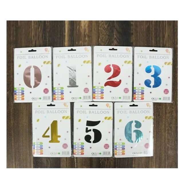 بلالين اعياد الميلاد على شكل ارقام مقاس 16