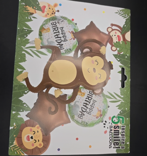 بلون هيليوم على شكل قرد مناسب للحفلات