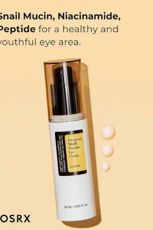 COSRX Advanced Snail Peptide Eye Cream). 